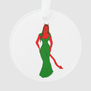 devil girl ornament