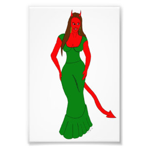 devil girl photo print