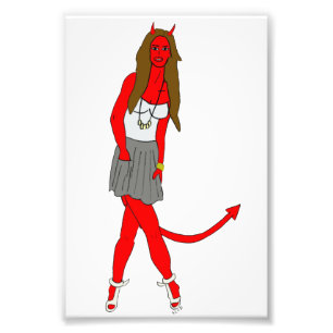 devil girl photo print