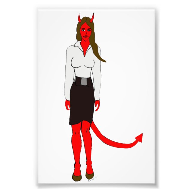 devil girl    photo print (Front)
