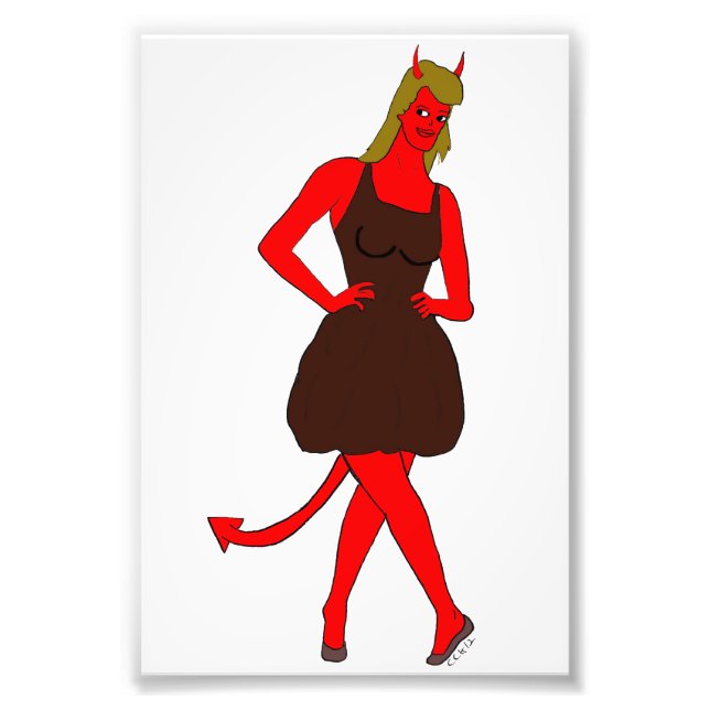 devil girl     photo print (Front)