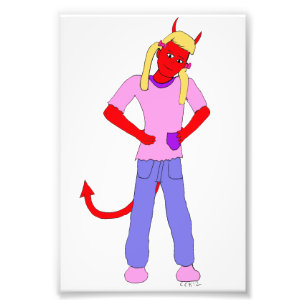 devil girl photo print