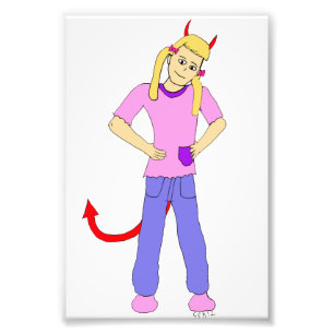 devil girl photo print