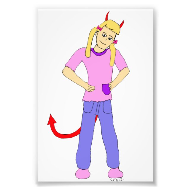 devil girl photo print (Front)