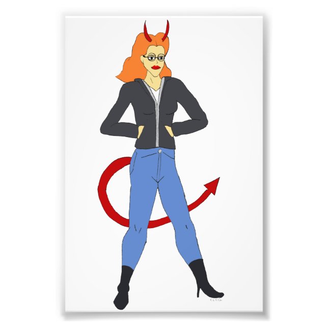 devil girl   photo print (Front)