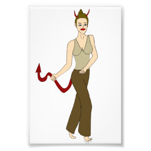 devil girl photo print