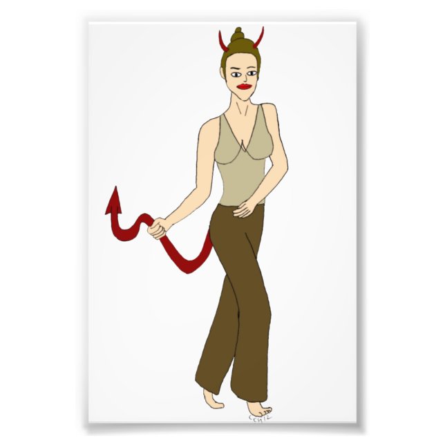 devil girl    photo print (Front)