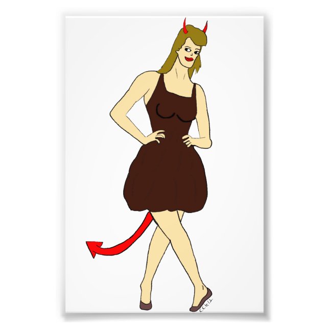 devil girl     photo print (Front)