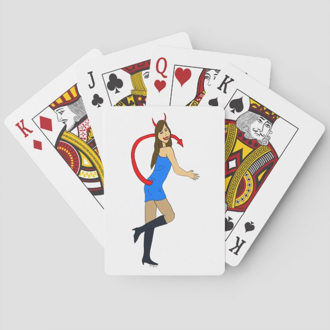 devil girl     playing cards (Back)