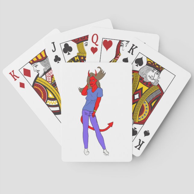 devil girl    playing cards (Back)
