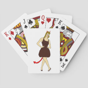 devil girl     playing cards