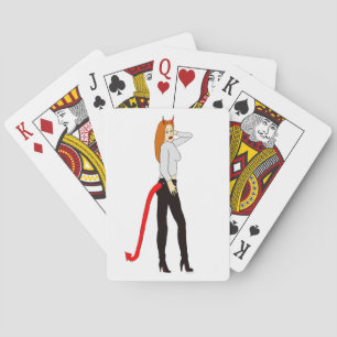 devil girl     playing cards