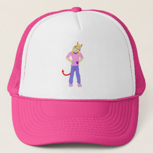 devil girl trucker hat