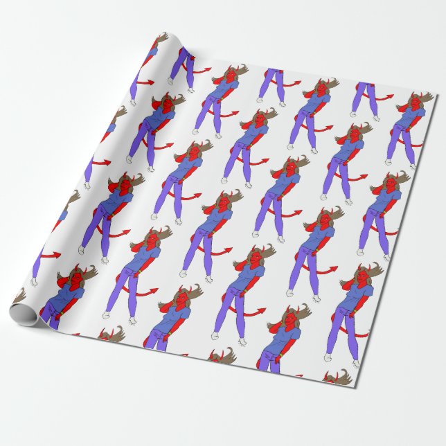 devil girl    wrapping paper (Unrolled)
