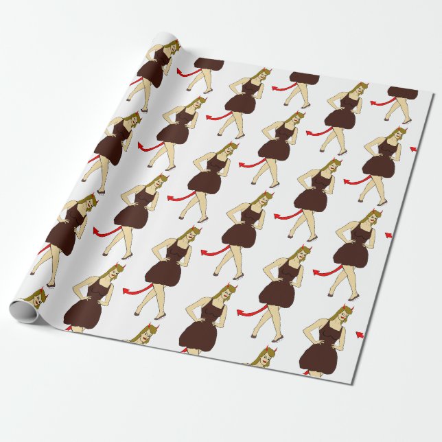 devil girl     wrapping paper (Unrolled)