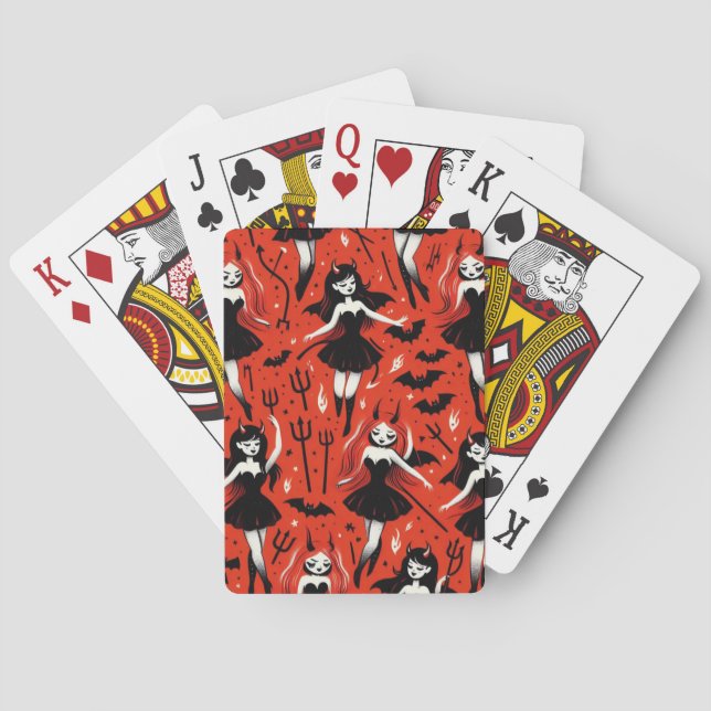 Devil Girls Playing Cards (Back)