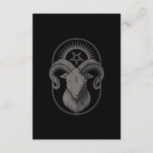 Devil Goat Pentagram Baphomet Satan Occult Satanic Enclosure Card