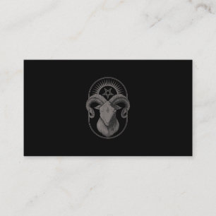 Devil Goat Pentagram Baphomet Satan Occult Satanic Enclosure Card