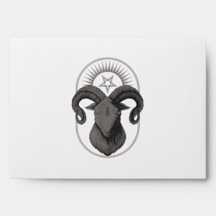 Devil Goat Pentagram Baphomet Satan Occult Satanic Envelope