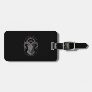 Devil Goat Pentagram Baphomet Satan Occult Satanic Luggage Tag