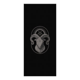 Devil Goat Pentagram Baphomet Satan Occult Satanic Rack Card