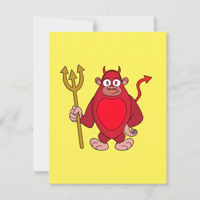 Devil Gorilla Holiday Card (Front)