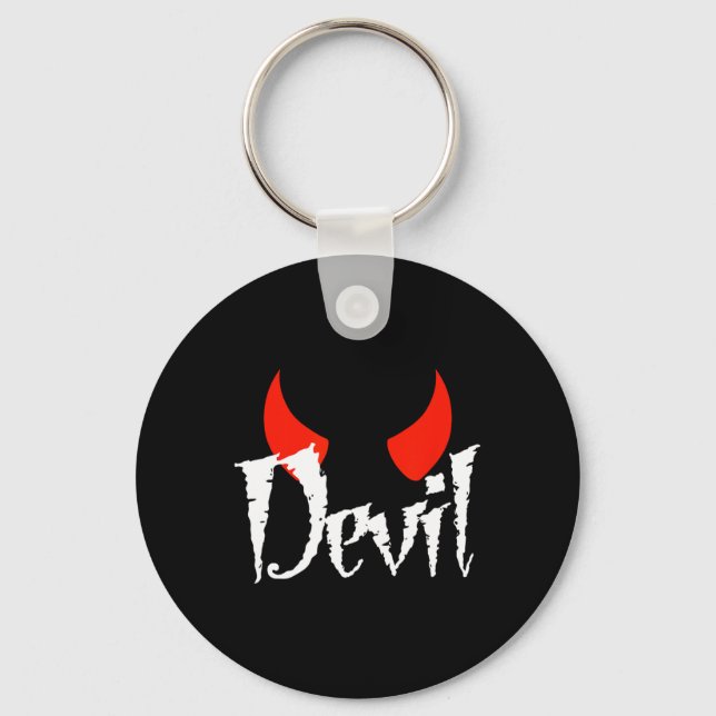 Devil Halloween Matching Couple Girlfriend 1  Key Ring (Front)