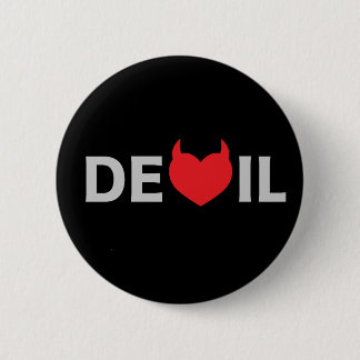 Devil & Heart 6 Cm Round Badge