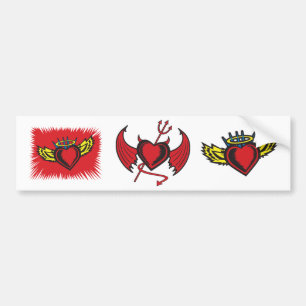 Devil Heart Bumper Sticker