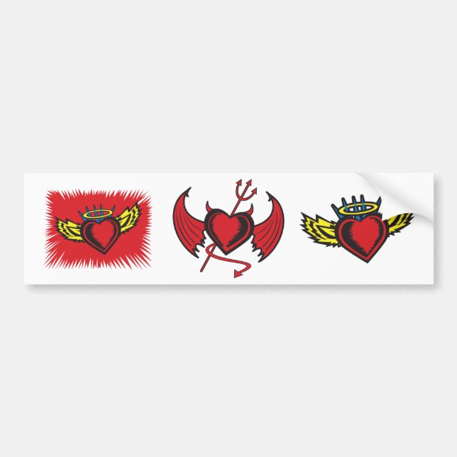 Devil Heart Bumper Sticker (Front)