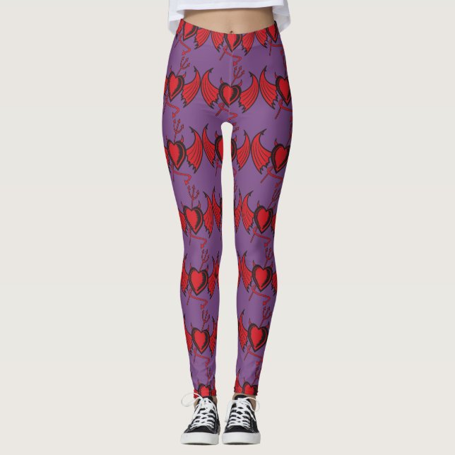 Devil Hearts Leggings (Front)