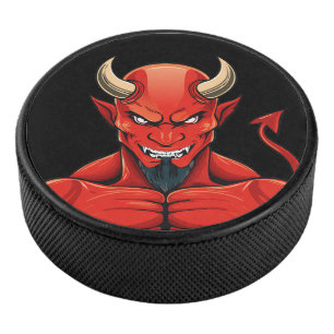 Devil hockey puck