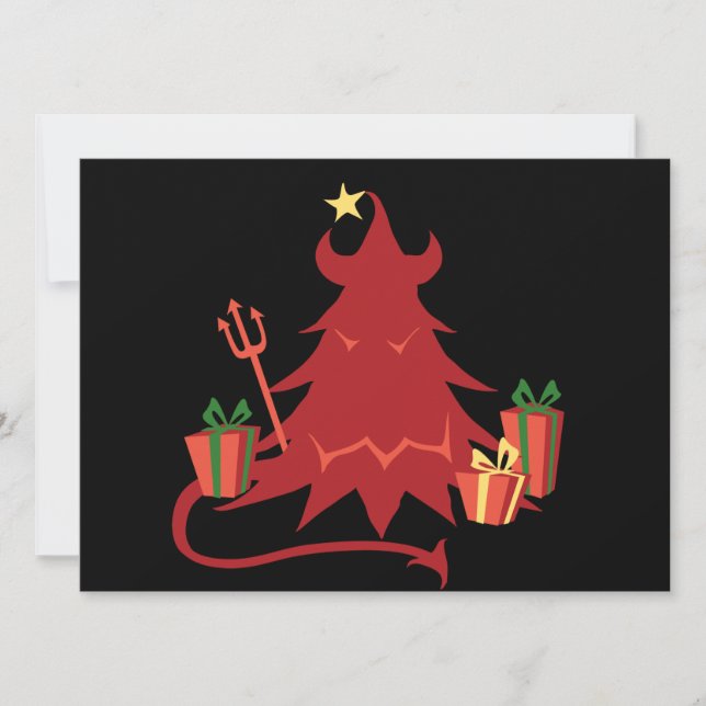 Devil Holiday Tree Card (Front)