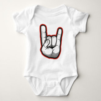 Devil Horns Hand Gesture Baby Bodysuit