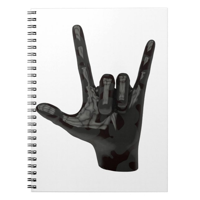 devil horns hand notebook (Front)