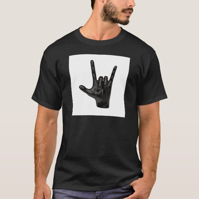 devil horns hand T-Shirt (Front)