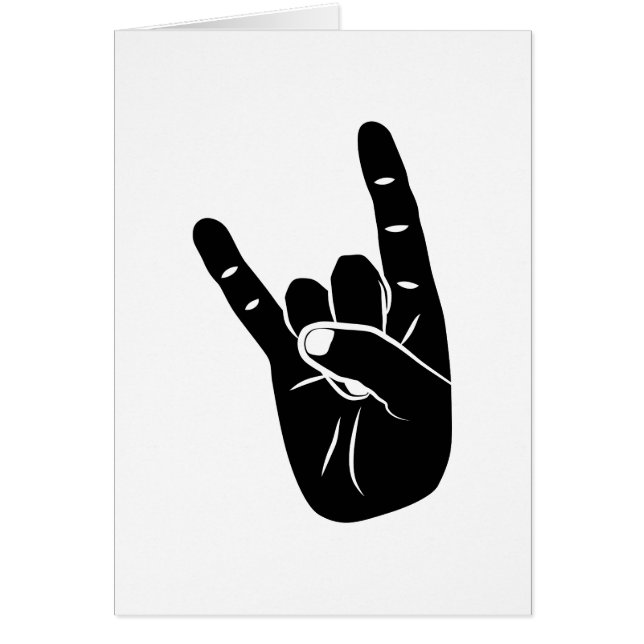 Devil Horns sign language pictogram for rock music (Front)