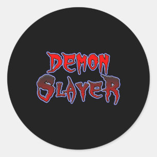 Devil Horror Halloween Classic Round Sticker