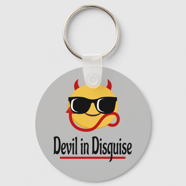 devil in disguise Emoji Hot Trendy Funny Key Ring (Front)