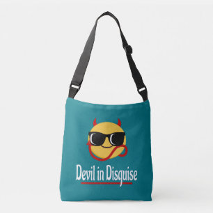 devil in disguise Emoji Hot Trendy Funny white Crossbody Bag