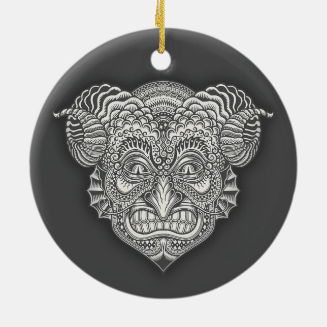 Devil in the Details Ceramic Tree Decoration (Back)