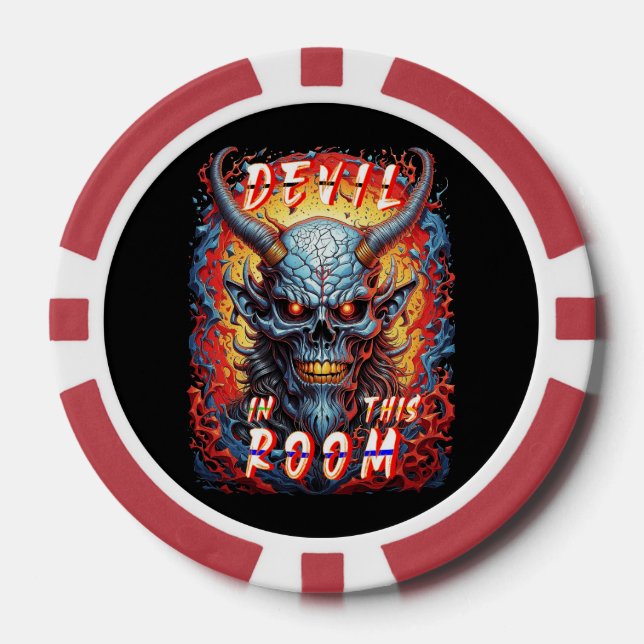 Devil In This Room Poker Chips (Front)