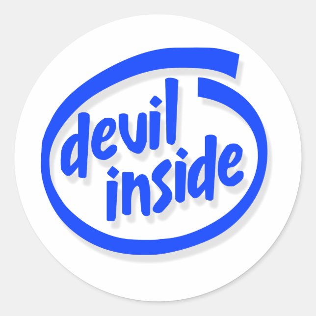Devil Inside Classic Round Sticker (Front)