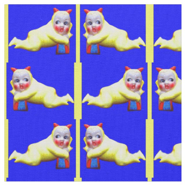 devil-ish little imp print fabric (Close Up)