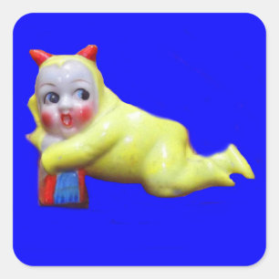 devil-ish little imp square sticker