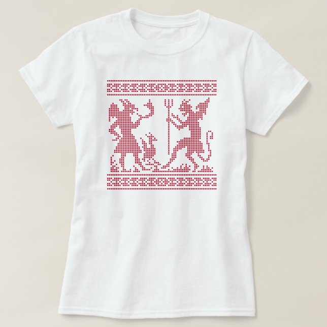 Devil Pattern T-Shirt (Design Front)