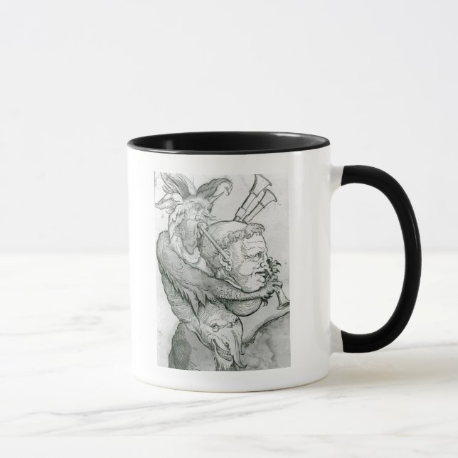 Devil Playing Man's Head as a Saxophone, 1144 Mug (Right)