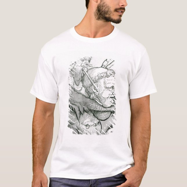 Devil Playing Man's Head as a Saxophone, 1144 T-Shirt (Front)