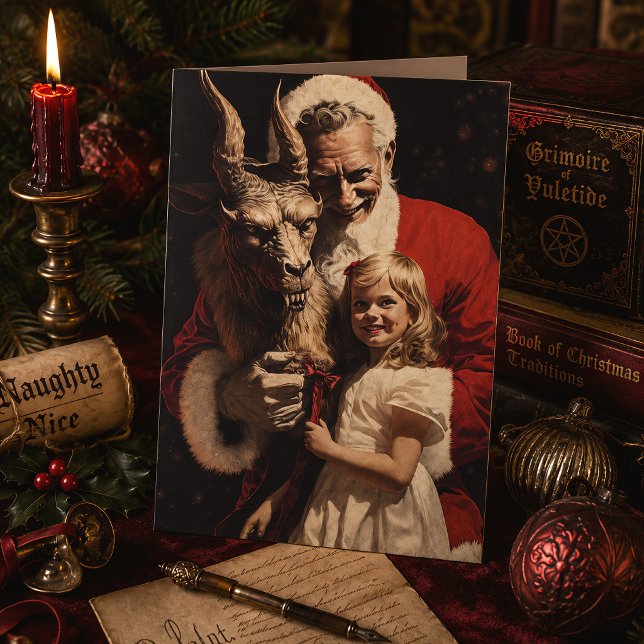 Devil Santa Gothic Horror Christmas Holiday Card (Creator Uploaded)