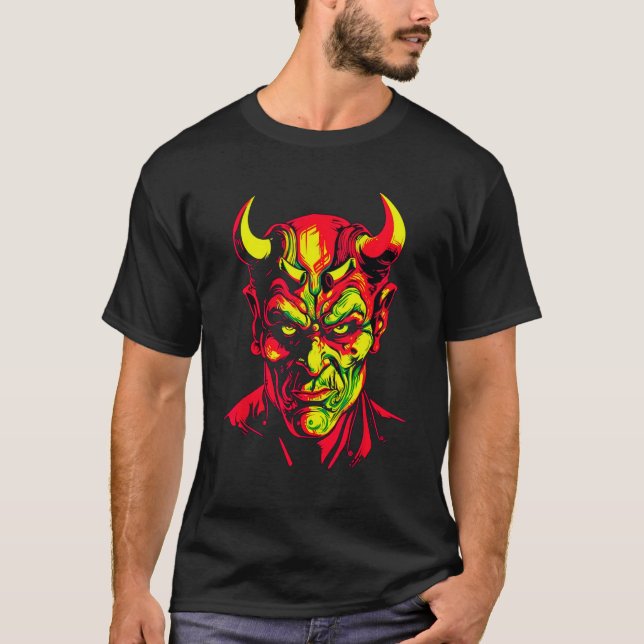 Devil Satanist Demon Hell Satan T-Shirt (Front)
